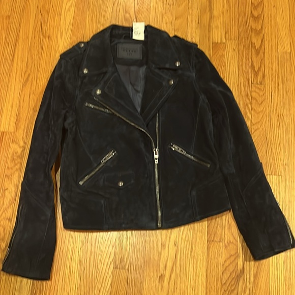 Blue suede jacket - Picture 4 of 6